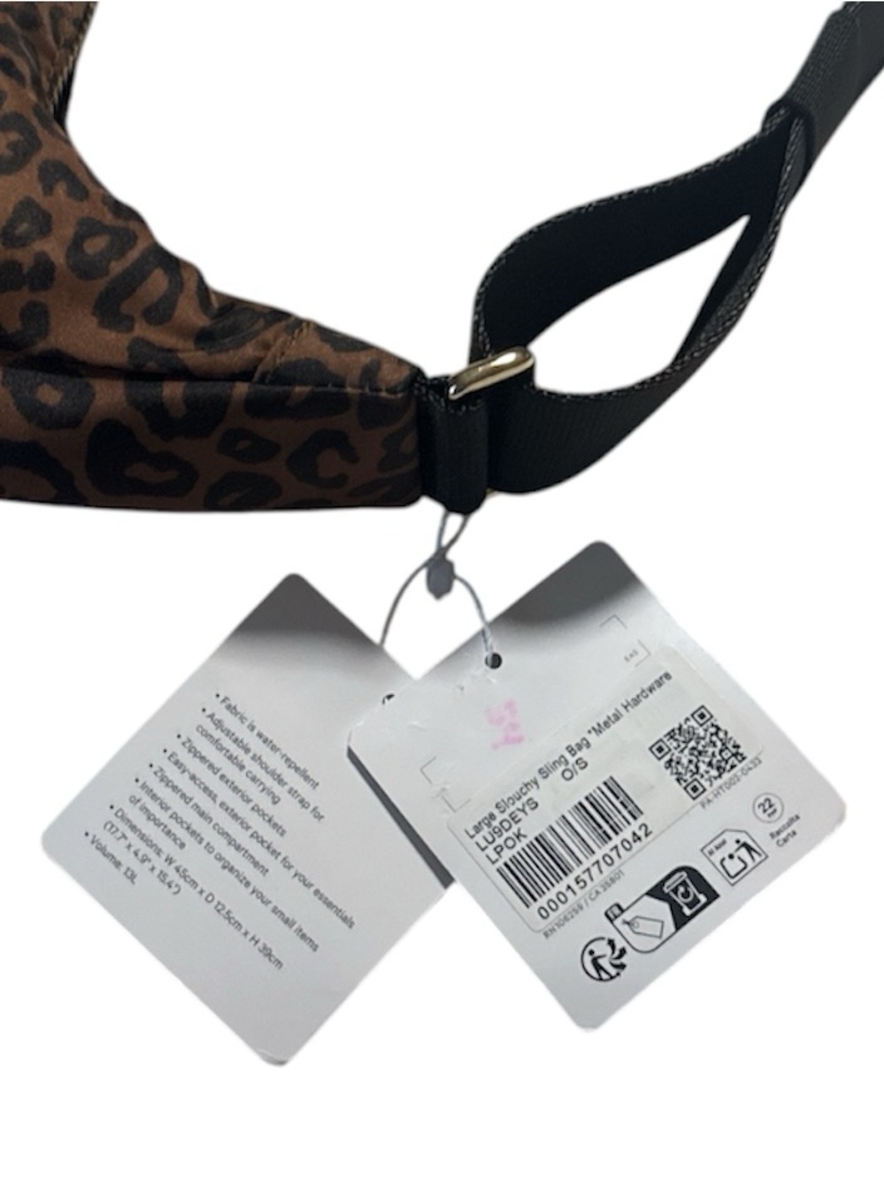 NWT Lululemon Large Slouchy Sling Bag 13L Leopard Desert Khaki Multi - Picture 8 of 8